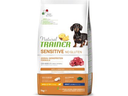Natural Trainer Sensitive No Gluten Adult Mini jehně & rýže 7 kg