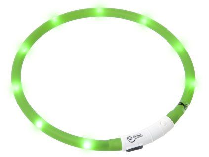 Karlie Visiolight svíticí LED obojek pro psy 70 cm zelený