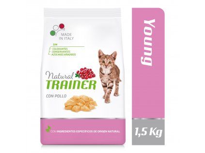 Natural Trainer Cat Young kuřecí 1,5 kg