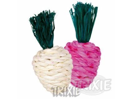 Trixie Sisalová ředkvička bílá a červená 8 cm (2 ks)