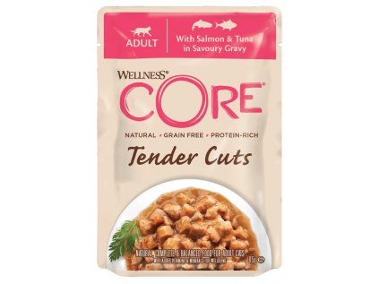 Wellness CORE Tender Cuts with Salmon & Tuna in Savoury Gravy 85 g