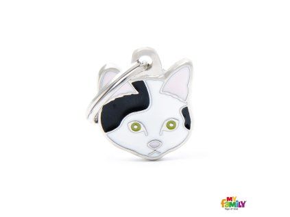 Známka Colors - černobílá kočka