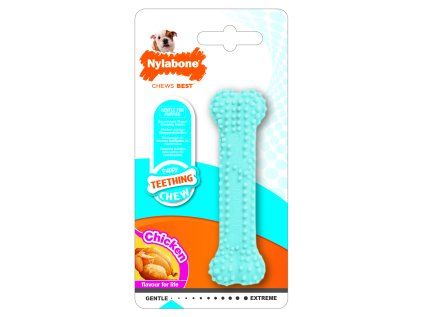 Hračka Nylabone Puppy Teething Dental Chew modra XS