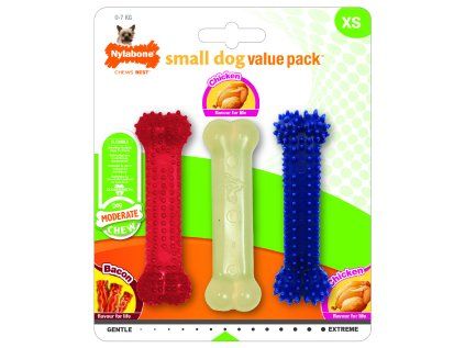 Hračka NYLABONE multipack balení pro malé psy 3 ks XS