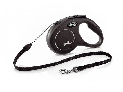 Flexi New Classic S - šňůra 5 m/12 kg černá