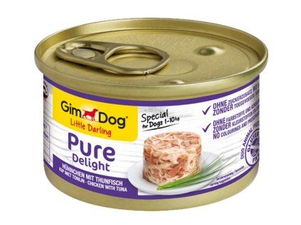 Konzerva GIMDOG PURE DELIGHT kuře s tuňákem 85g
