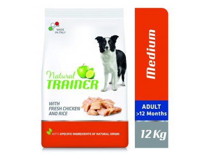 Natural Trainer Medium Adult Čerstvé kuře 12 kg