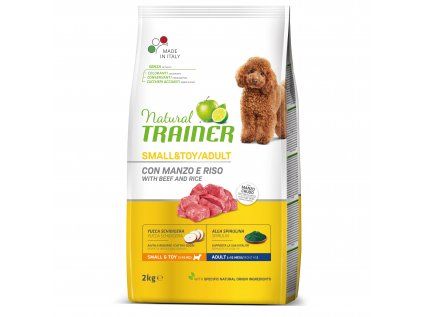 Natural Trainer Small & Toy Adult Hovězí a rýže 2 kg