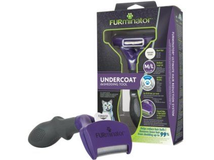 FURminator vyčesávací hrablo pro krátkosrsté kočky středních a velkých plemen