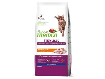 Trainer Natural Cat Sterilised krůti maso 10kg