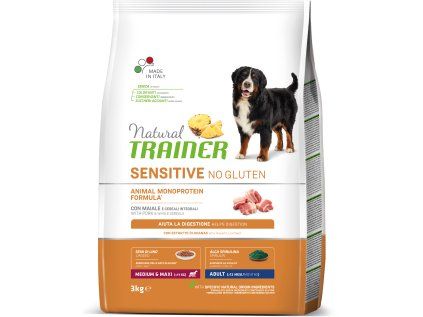 Natural Trainer Sensitive No gluten Adult M/M vepřové 3 kg