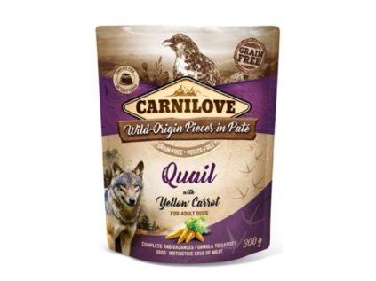 Kapsička Carnilove Dog Paté Quail with Yellow Carrot 300 g