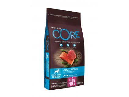 Wellness Core Dog Ocean losos a tuňák 10 + 2 kg