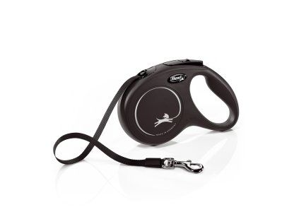 Flexi New Classic M pásek 5 m/25 kg černé