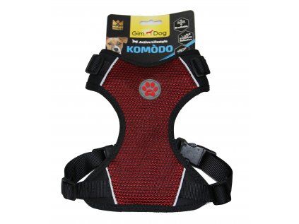 Postroj Gimborn Komodo XL 78-100 cm červený