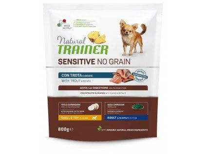 Natural Trainer Sensitive dog NO GRAIN MINI pstruh 800 g