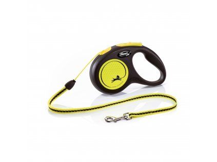 Flexi New Neon S lanko 5m/ 12 kg žluté
