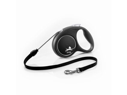 Flexi Black Design M lanko 5m/20 kg stříbrné
