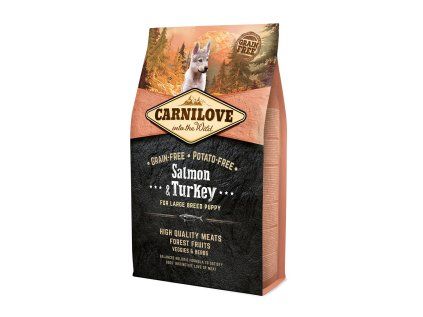Carnilove Salmon & Turkey for Large Breed Puppy 4 kg