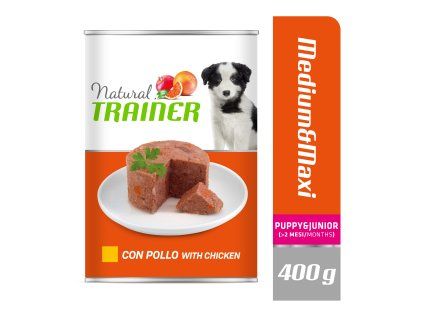 Konzerva Natural Trainer MAINT M&M PUPPY & JUNIOR kuře 400 g LT