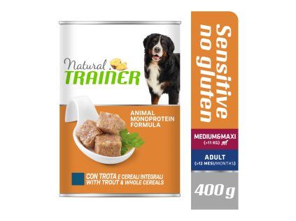 Konzerva Natural Trainer SENSITIVE Adult M&M Pstruh 400 g LT