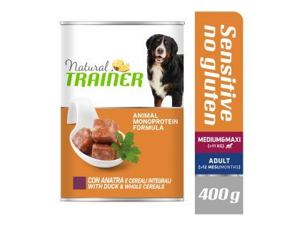 Konzerva Natural Trainer SENSITIVE Adult M&M kachna 400 g LT