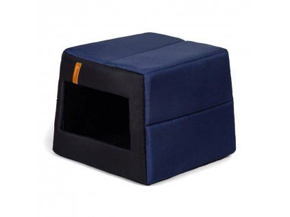 Rexproduct Pelíšek a boudička 2v1 Up and Down Blue (čtvercový vchod) XL