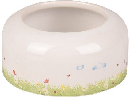 Flamingo miska pro hlodavce KIKI CERAMIC ROUND bílá S 8,3 x 8,3 x 3,5 cm 100 ml