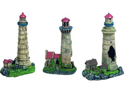 Flamingo akvarijní dekorace LIGHTHOUSE WITH HOUSE
