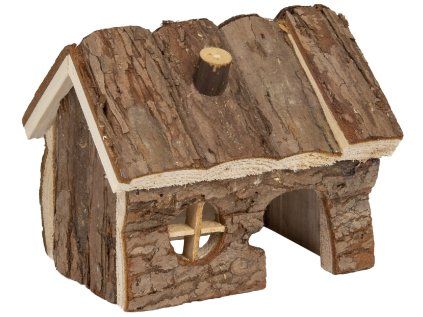 Flamingo domeček HOUSE GRITTY WOOD S 14,5 x 11 x 11,5 cm