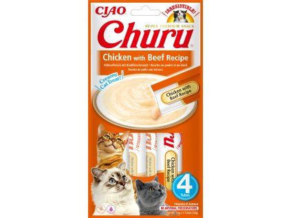 Churu cat masové pyré - kuře, hovězí 56 g
