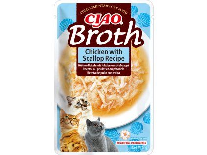 Kapsička Churu Broth - kuře, hřebenatky 40 g