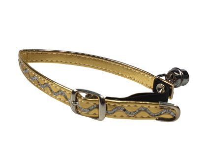 HUHUBAMBOO obojek CAT s vlnkou 1 x 32 cm, zlatý