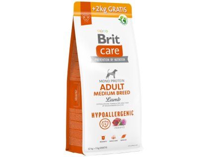 Brit Care Dog Hypoallergenic Adult Medium Breed 12 + 2 kg