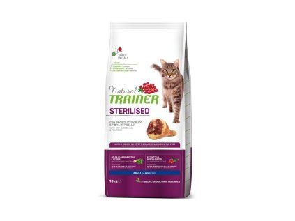 TRAINER Natural Cat STERILISED sušená šunka 10 kg
