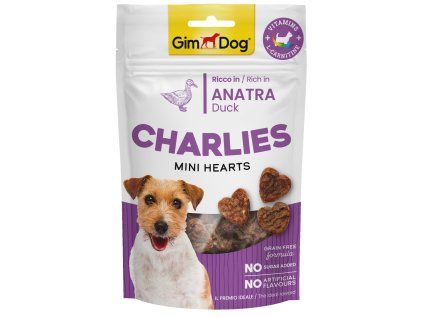 GIMDOG Charlies Mini Hearts kachní 70 g