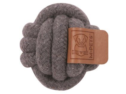 M-Pets Coto bavlněná hračka míč, šedý 6,5 cm