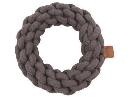 M-Pets Coto bavlněná hračka kruh, šedý 18 cm
