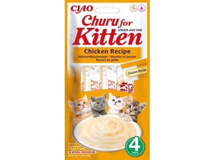 Churu Kitten masové pyré - kuře 4 x 14 g