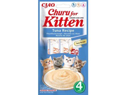 Churu Kitten masové pyré - tuňák 4 x 14 g