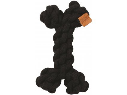 M-Pets Coto bavlněná hračka kost černá 19cm