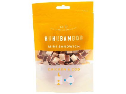 Huhubamboo kuřecí mini sandwich s treskou 75g