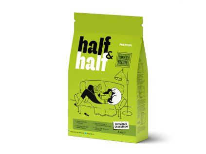 Half&Half Cat Sensitive krůta 8 kg