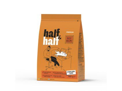 Half&Half Cat Sterilized hovězí 0,3 kg
