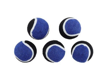 Huhubamboo hračka pro psy tenisák modrý 5cm 6ks