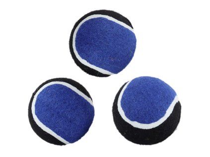 Huhubamboo hračka pro psy tenisák modrý 6,3cm 3ks