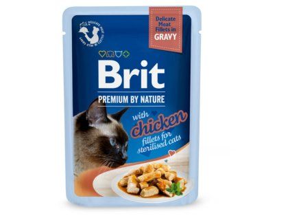 Brit Premium Cat Delicate Fillets in Gravy with Chicken for Sterilised 85 g