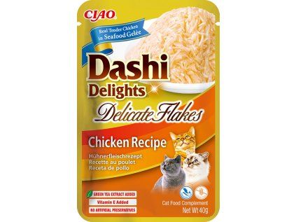 Kapsička Dashi Cat Delights Delicate Flakes kuřecí 40g