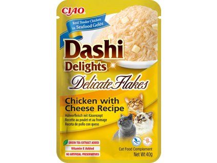 Kapsička Dashi Cat Delights Delicate Flakes kuře se sýrem 40g