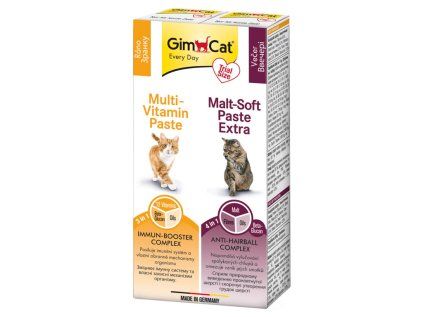 GimCat multivitaminová pasta a Malt-Soft Extra pro kočky